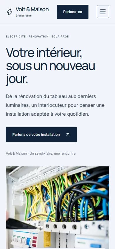Capture mobile de la démonstration Volt & Maison